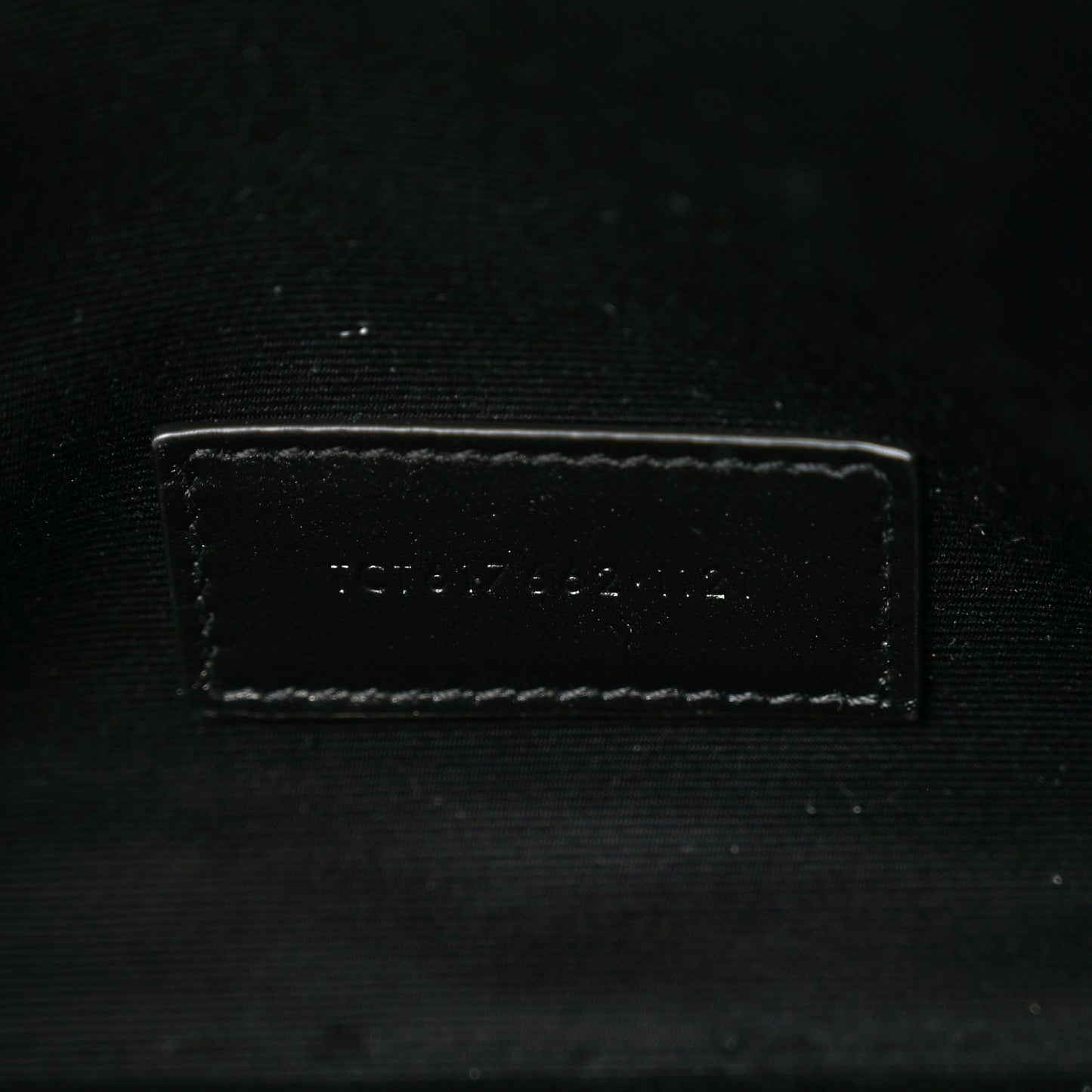 Grain De Poudre Matelasse Chevron Monogram Envelope Clutch Black