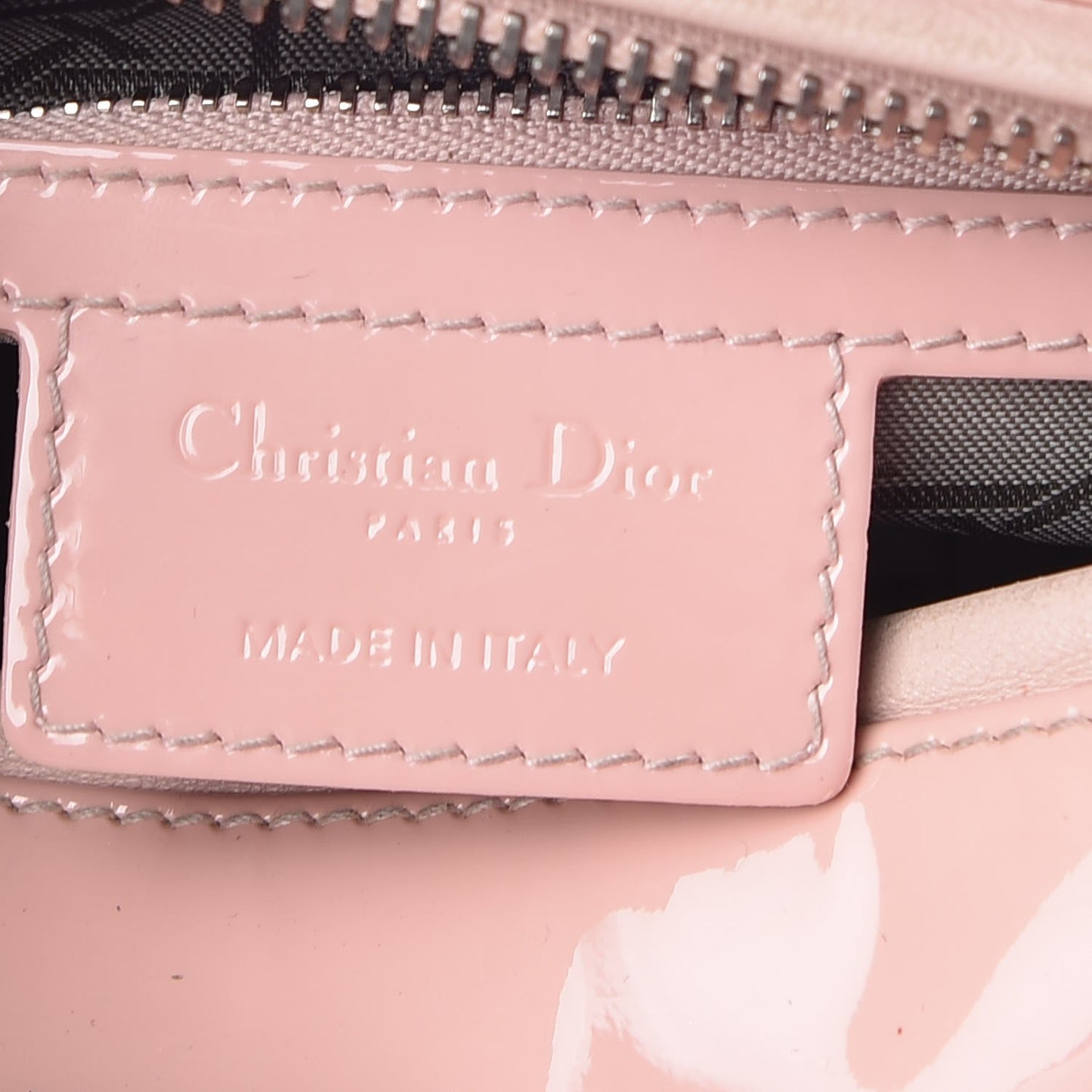 Patent Cannage Medium Lady Dior Rose Clair