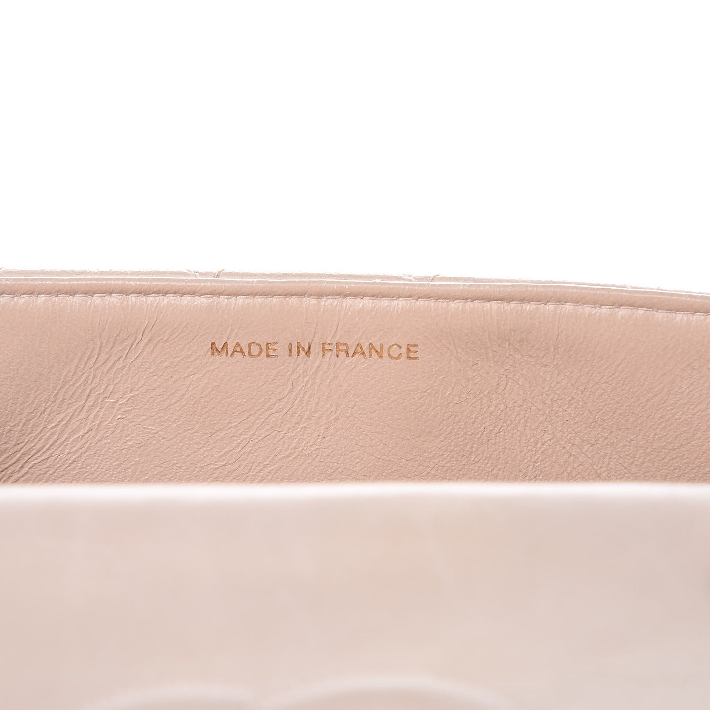 Lambskin Quilted Mini Square Flap Beige