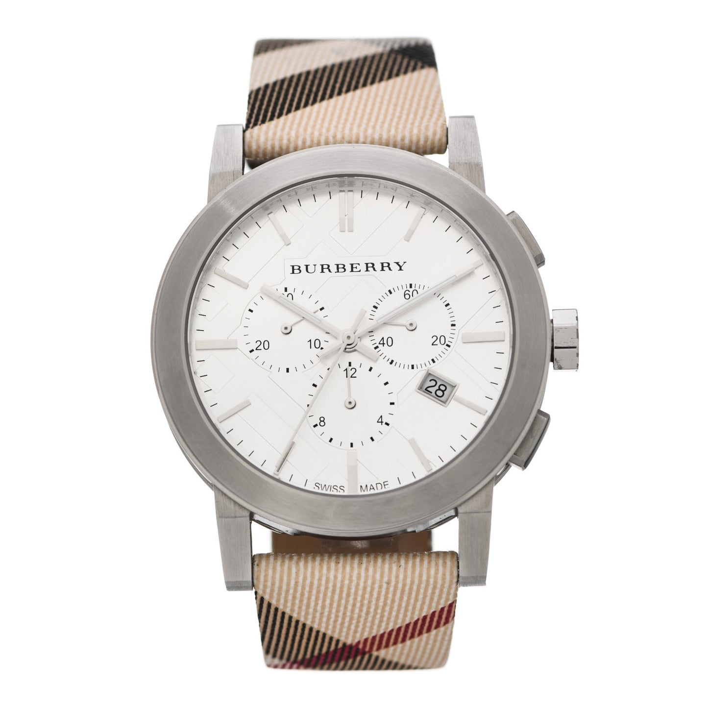 Stainless Steel Calfskin 43mm The City Chronograph Quartz Watch BU2367