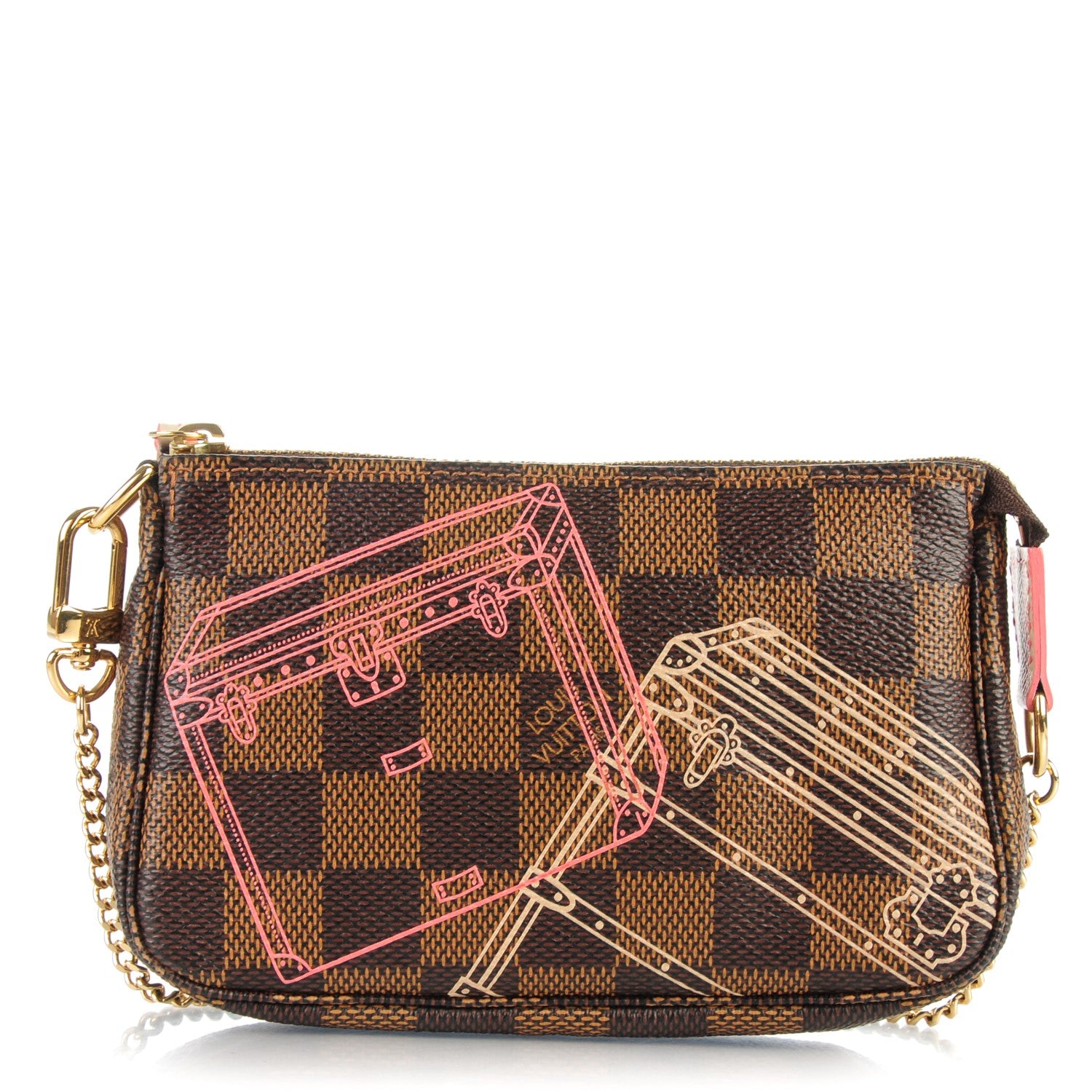 Louis Vuitton Damier Ebene 2014 Christmas Animation Mini Pochette Accessories 1 of 7