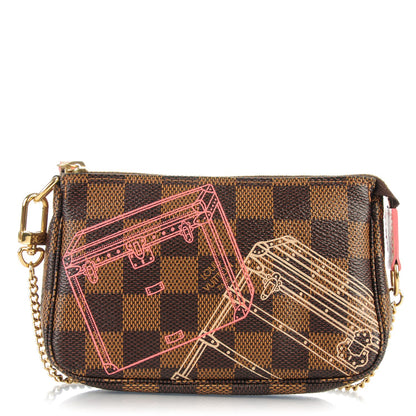 Louis Vuitton Damier Ebene 2014 Christmas Animation Mini Pochette Accessories 1 of 7