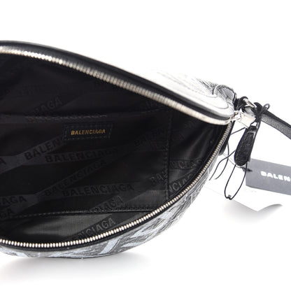 Balenciaga Agneau Arena Graffiti All Over XXS Souvenir Belt Bag Black White 5 of 9