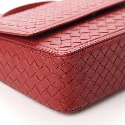 Bottega Veneta Nappa Intrecciato Alumna Bag China Red 6 of 9