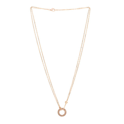Cartier 18K Pink Gold 2 Diamond LOVE Necklace 3 of 5