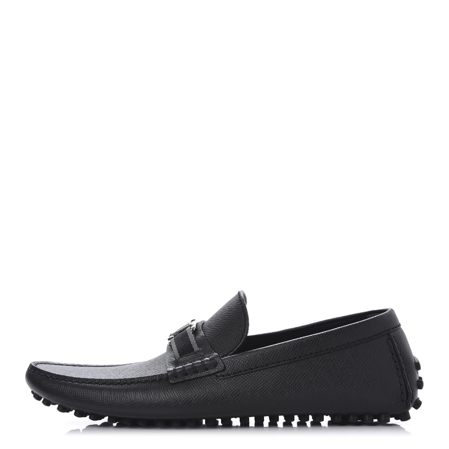 Louis Vuitton Taiga Hockenheim Moccasin Loafers Black 8.5 1 of 9