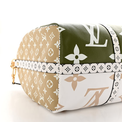 Louis Vuitton Monogram Giant Keepall Bandouliere 50 Kaki Beige 8 of 10