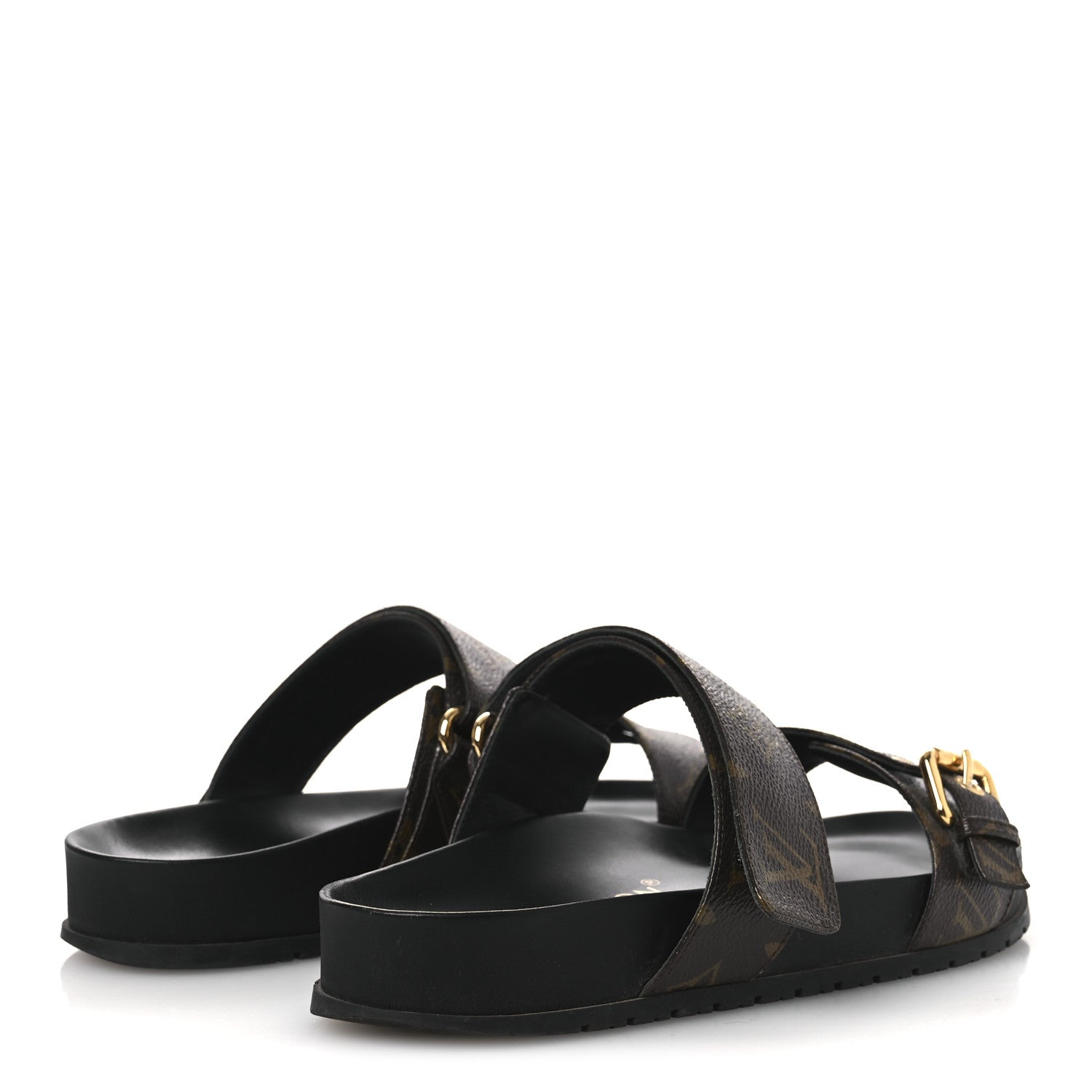 Louis Vuitton Monogram Bom Dia Mule Sandals 39 Black 5 of 11