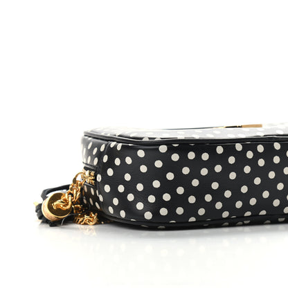 Saint Laurent Calfskin Printed Polka Dot Mini Lou Camera Bag Black Crema Soft 8 of 9