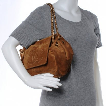 Chanel Suede Accordion Flap Tan 2 of 10