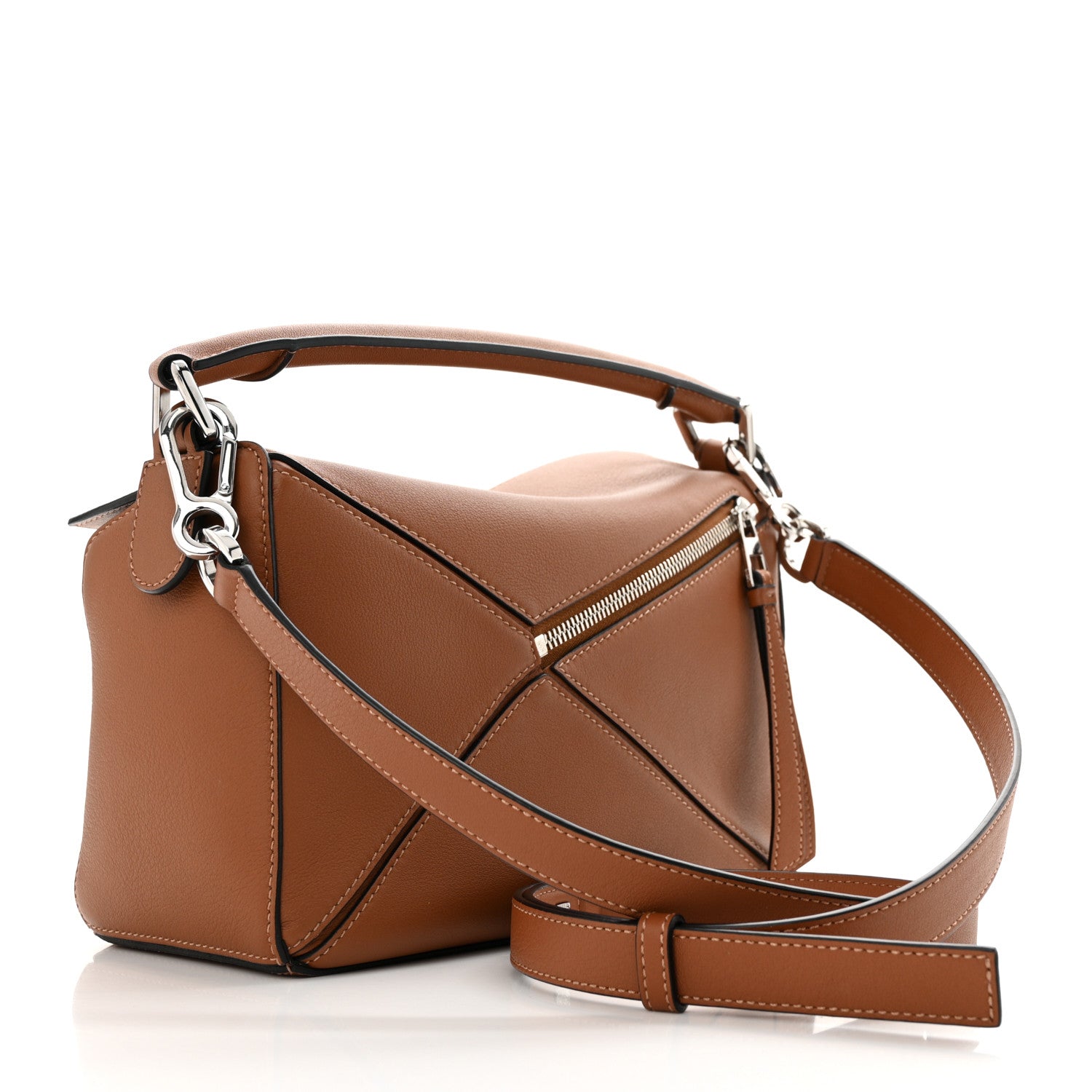 Loewe Calfskin Small Puzzle Bag Tan 2 of 10