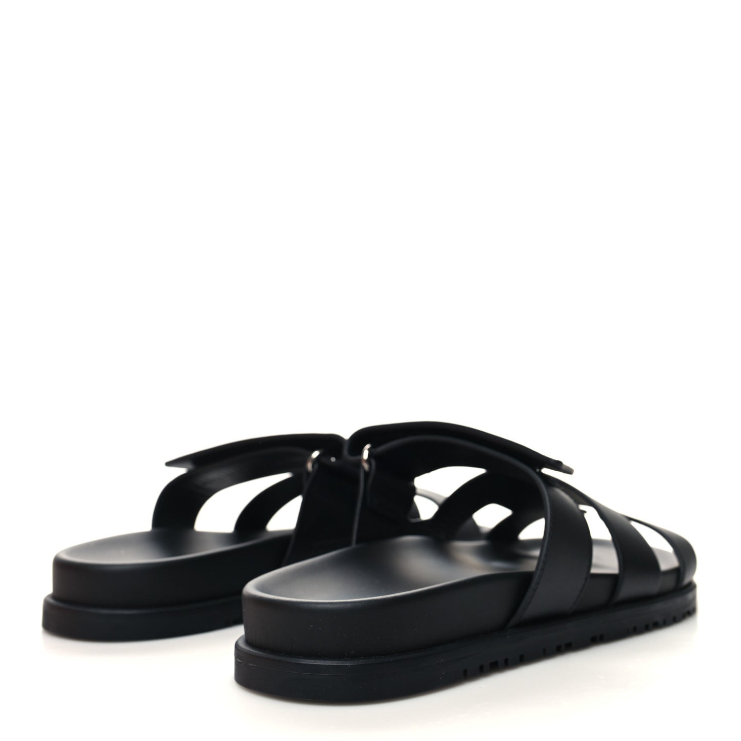 Calfskin Womens Chypre Sandals 38.5 Black