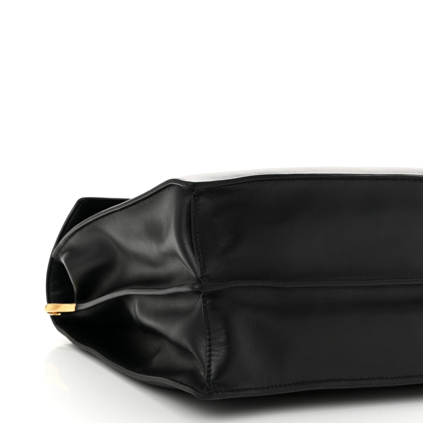 Calfskin Large Soft Sound Shoulder Bag Black