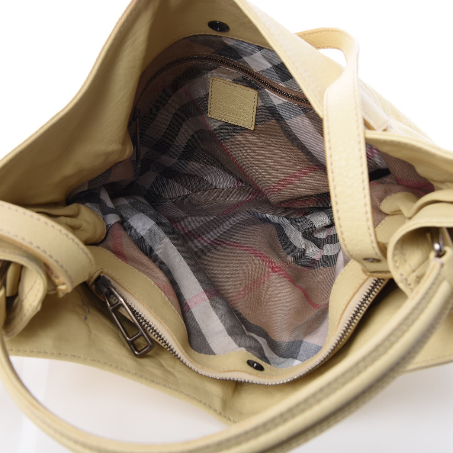 Burberry Calfskin Crompton Tote Yellow 8 of 13