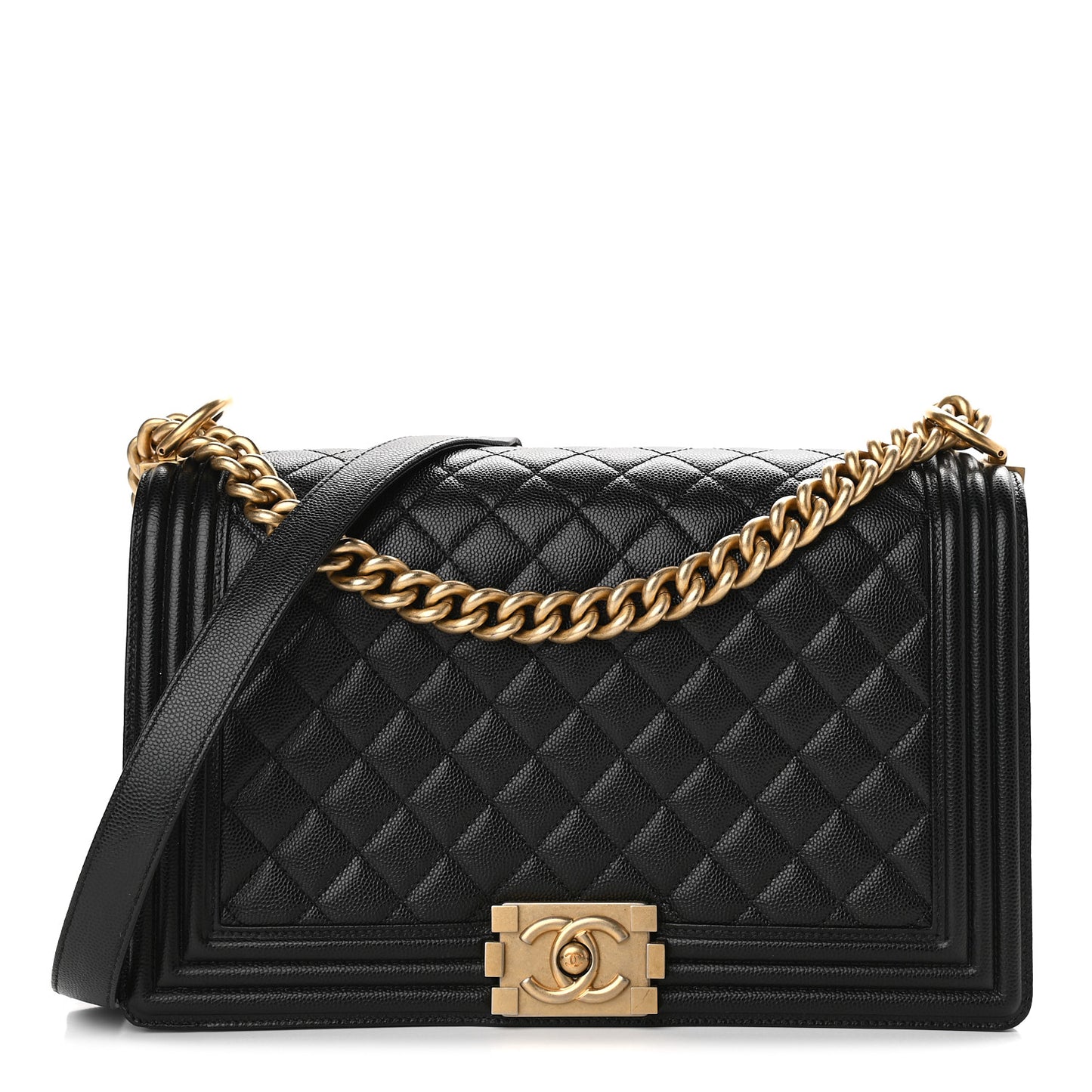 Caviar Quilted New Medium Boy Flap Black