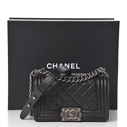 Chanel Caviar Quilted Small Boy Flap Black 11 of 11