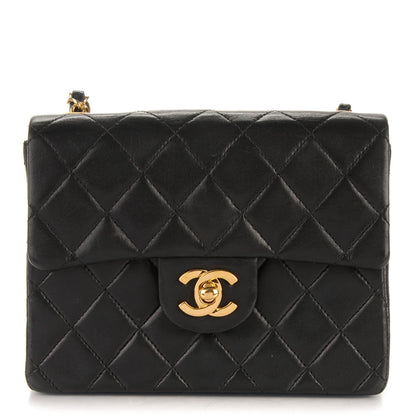Chanel Lambskin Quilted Mini Square Flap Black 1 of 8