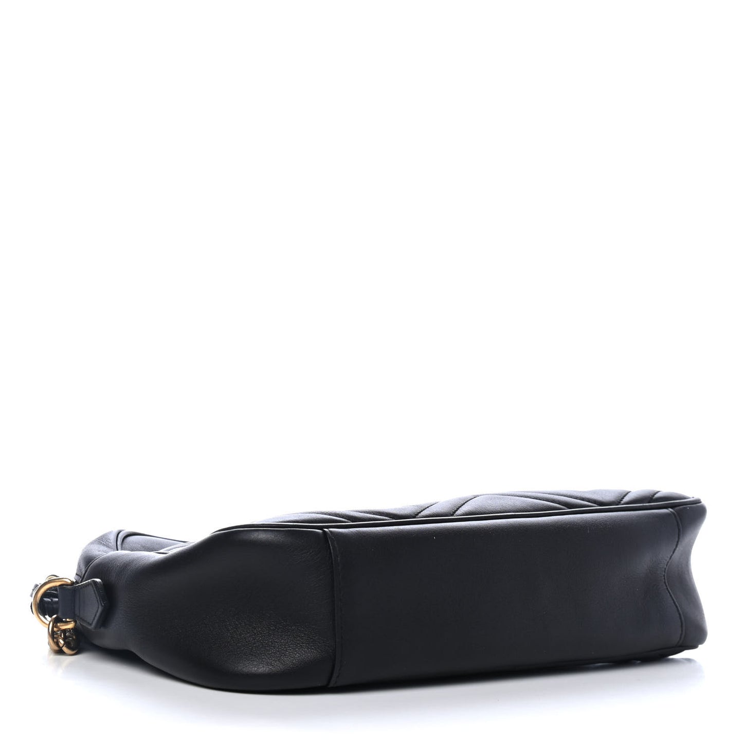 Calfskin Matelasse Medium GG Marmont Chain Shoulder Bag Black