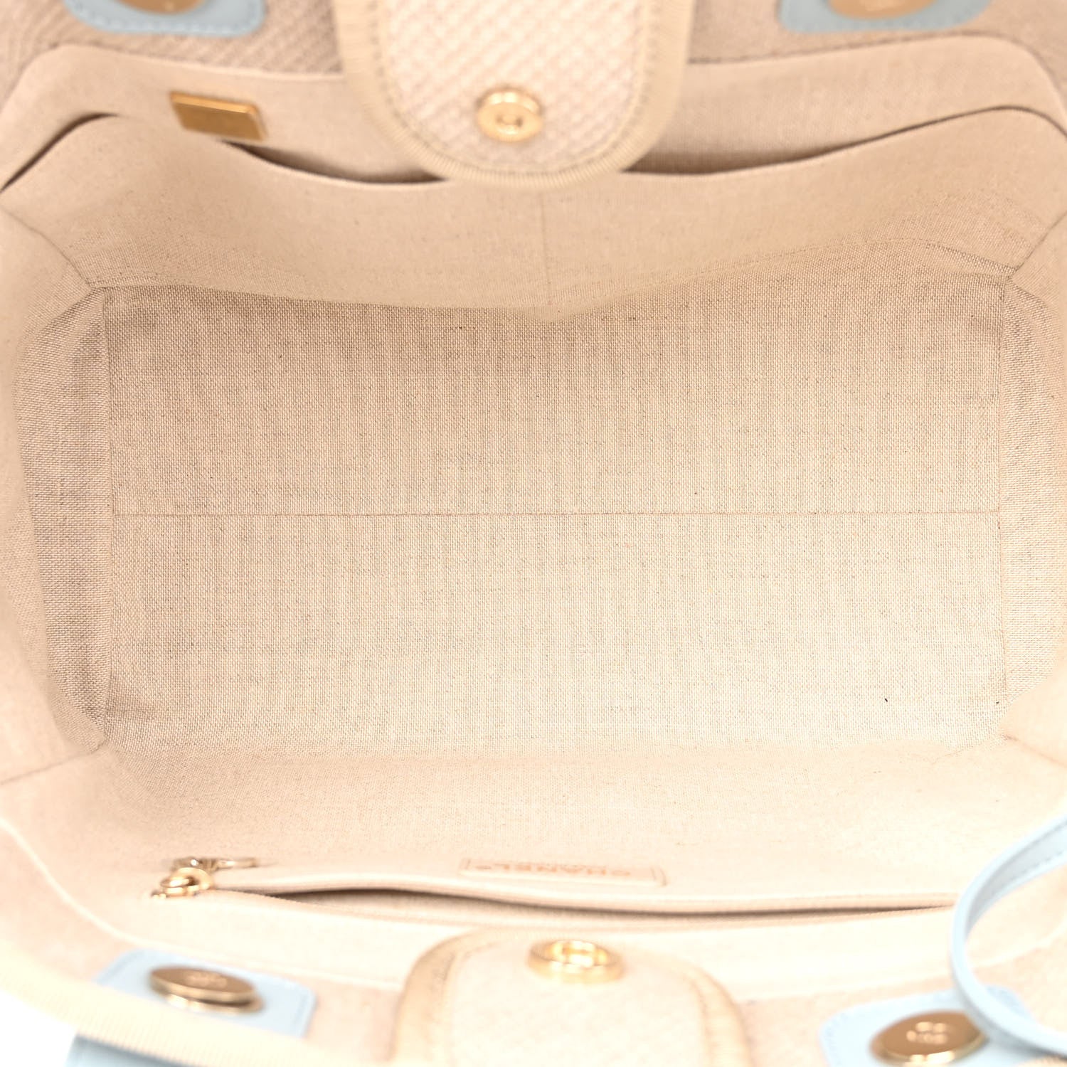 Chanel Mixed Fibers Calfskin Small Deauville Tote Grey Light Blue 5 of 11