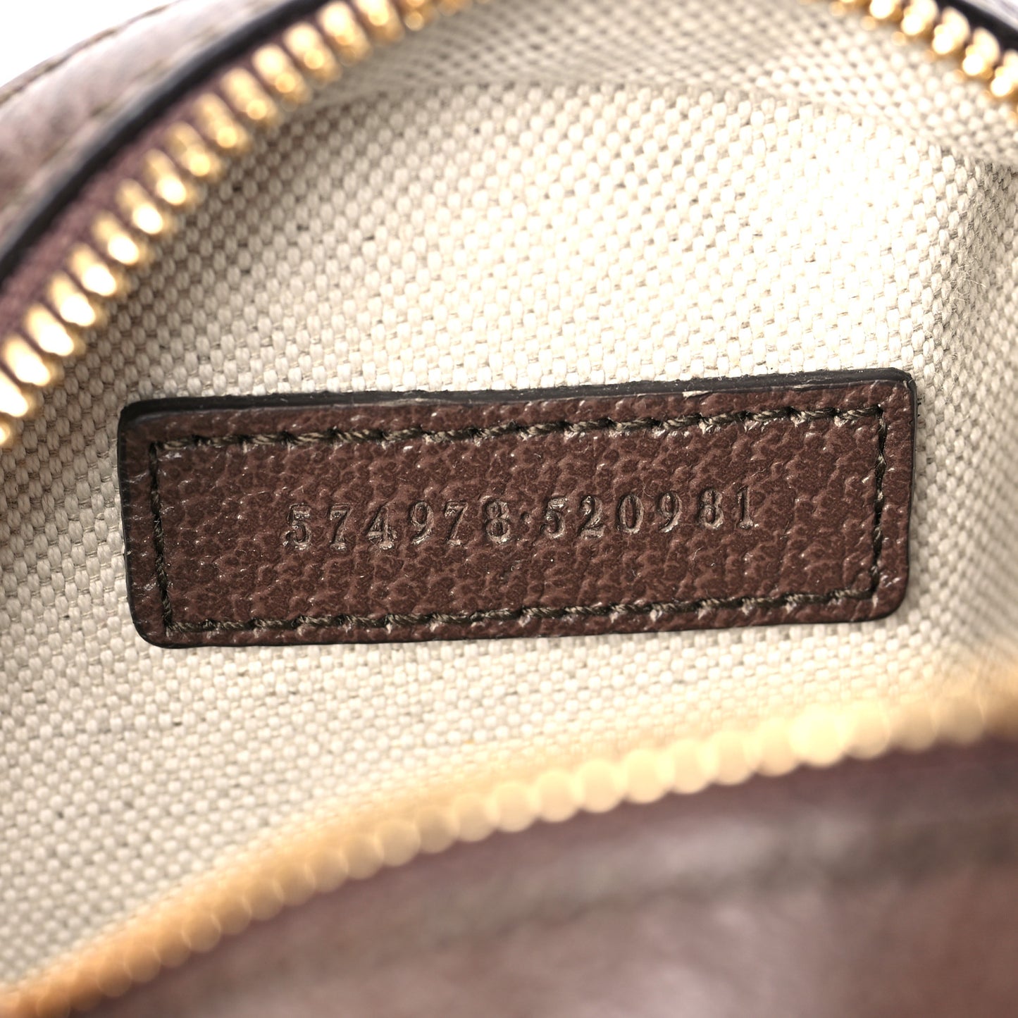 GG Supreme Monogram Equestrian Web Mini Ophidia Round Shoulder Bag Brown