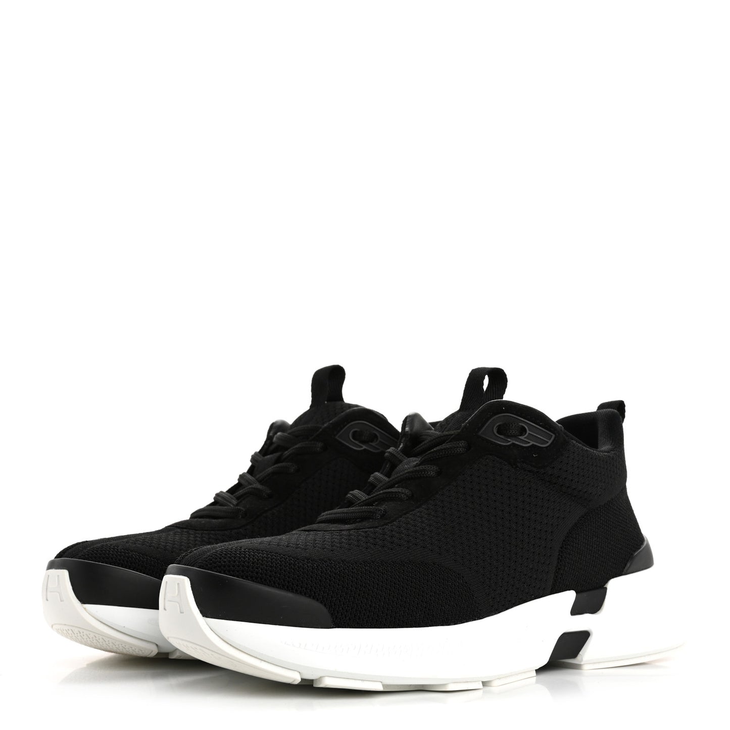 Technical Knit Suede Heros Sneakers 39 Black