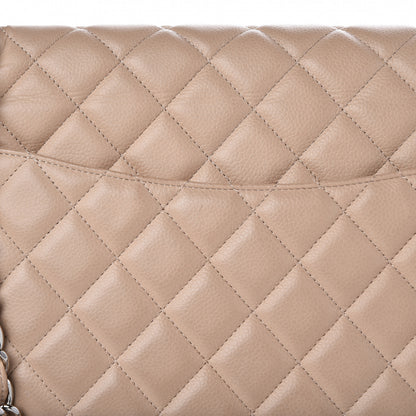 Chanel Caviar Quilted Maxi Double Flap Beige 11 of 14