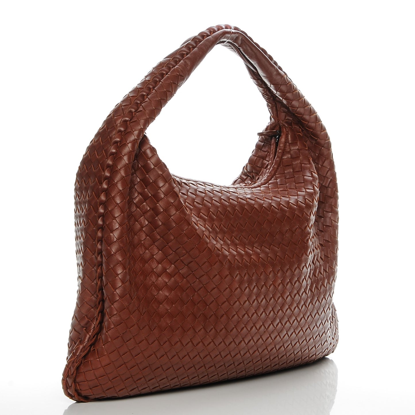 Nappa Intrecciato Large Veneta Hobo Brique