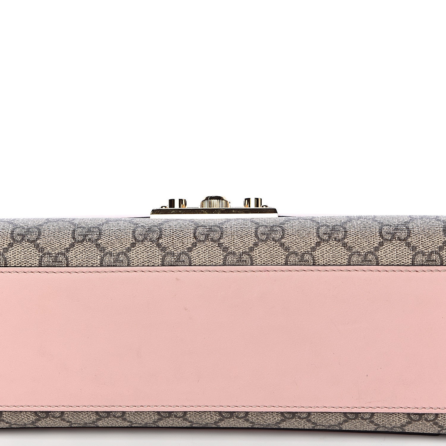 Gucci GG Supreme Monogram Calfskin Medium Padlock Shoulder Bag Beige Perfect Pink 10 of 16