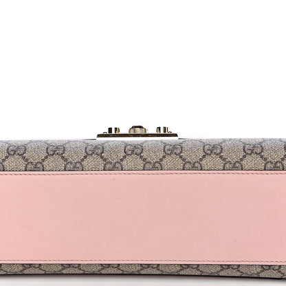 Gucci GG Supreme Monogram Calfskin Medium Padlock Shoulder Bag Beige Perfect Pink 10 of 16