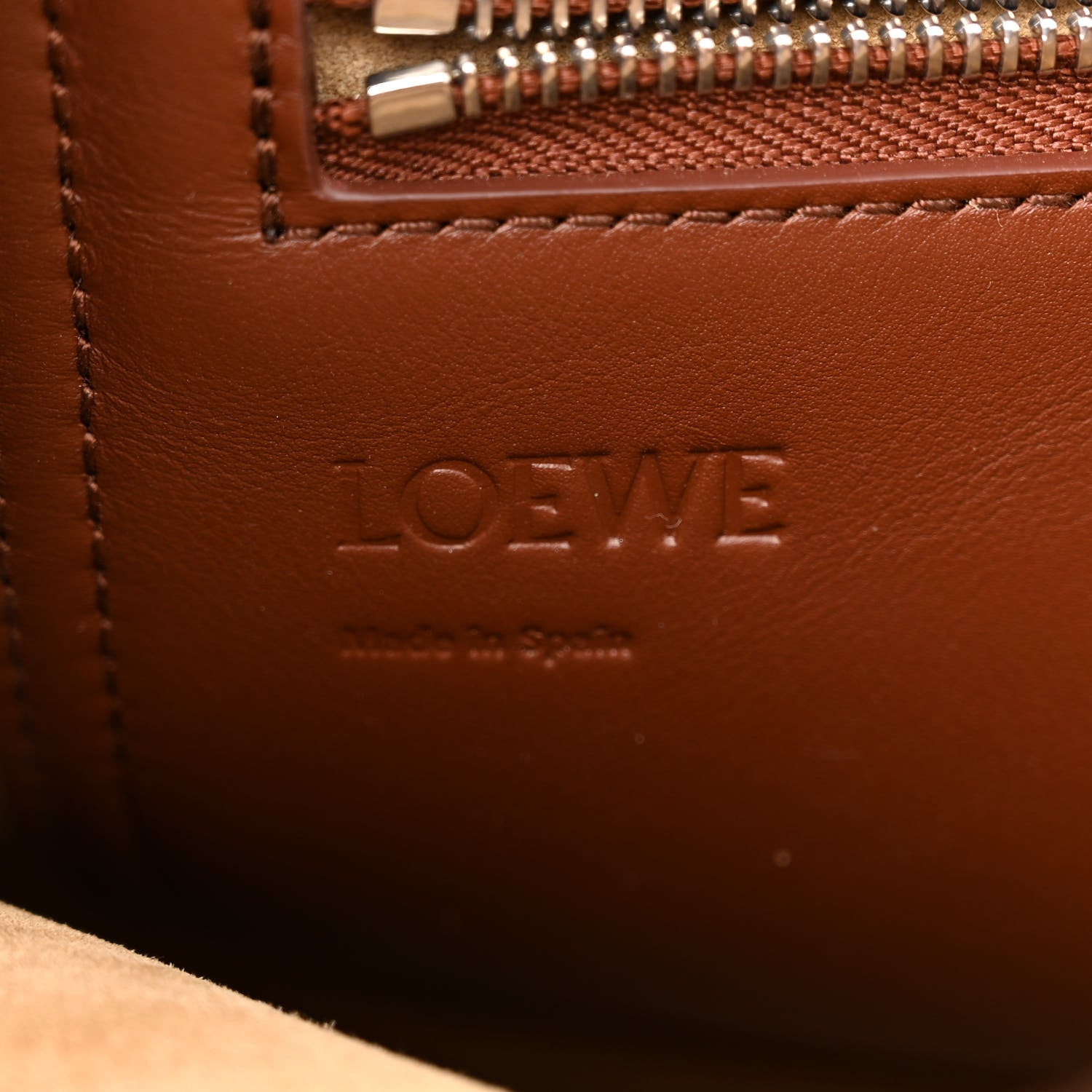 Loewe Shiny Supple Calfskin Flamenco Satchel Brownie 7 of 11