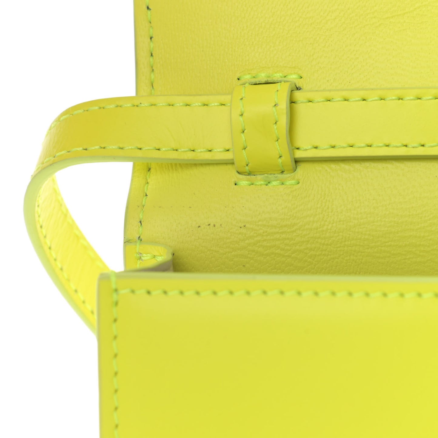 Box Calfskin Mini 4G Vertical Bag Fluo Yellow
