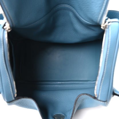 Hermes Taurillon Clemence Lindy 30 Bleu Jean 5 of 10