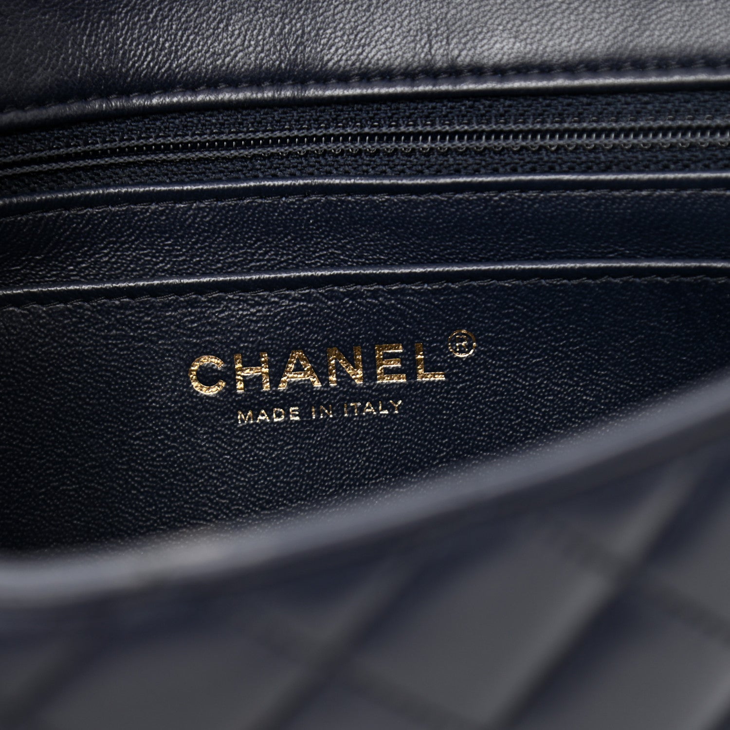 Chanel Lambskin Quilted Mini Rectangular Flap Dark Navy Blue 5 of 11