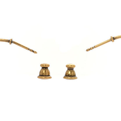 Christian Dior Metal J'Adior Hoop Earrings Aged Gold 3 of 4