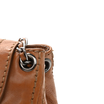 Prada Vitello Phenix Flap Chain Bag Brown 15 of 17