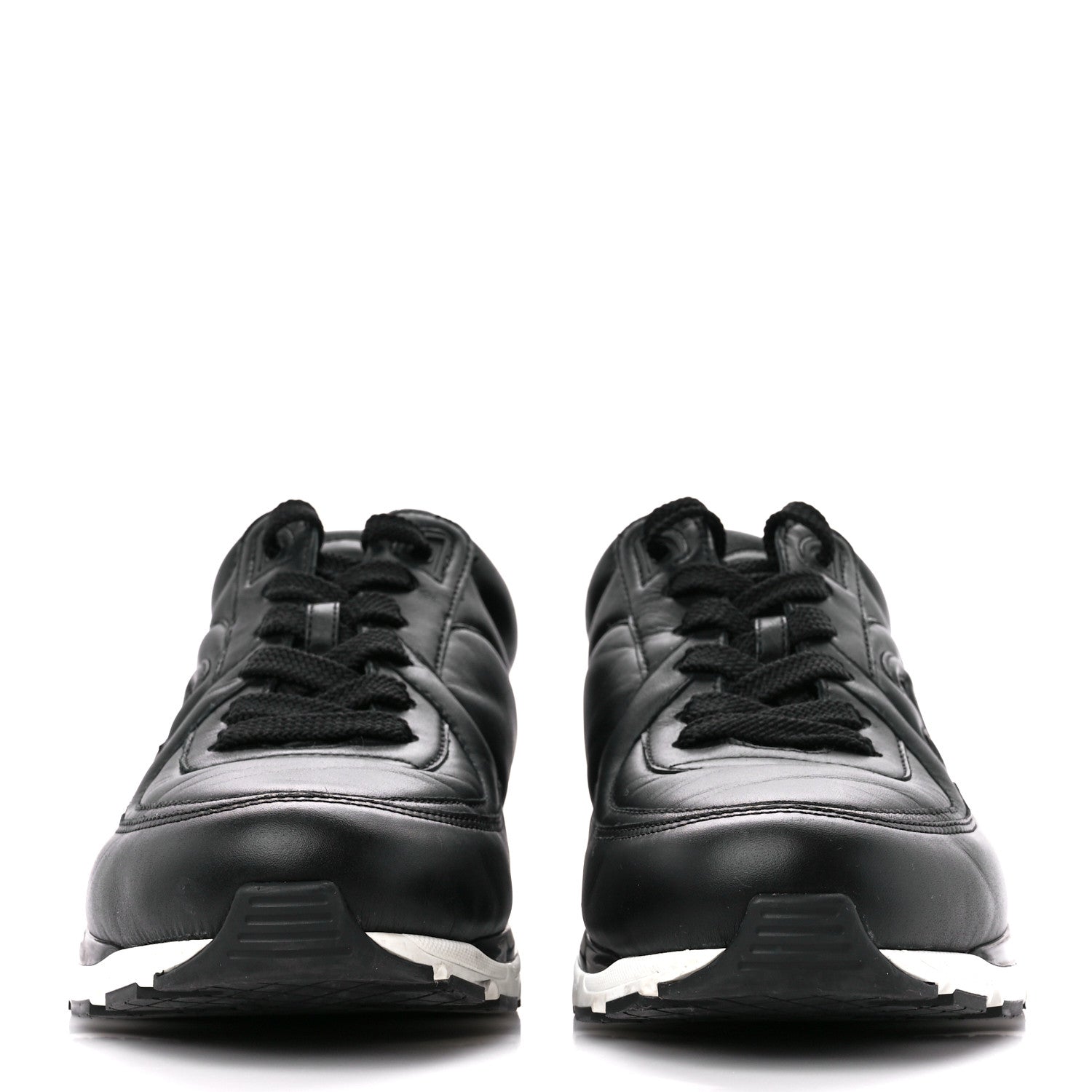 Chanel Calfskin CC Sneakers 40 Black 2 of 9