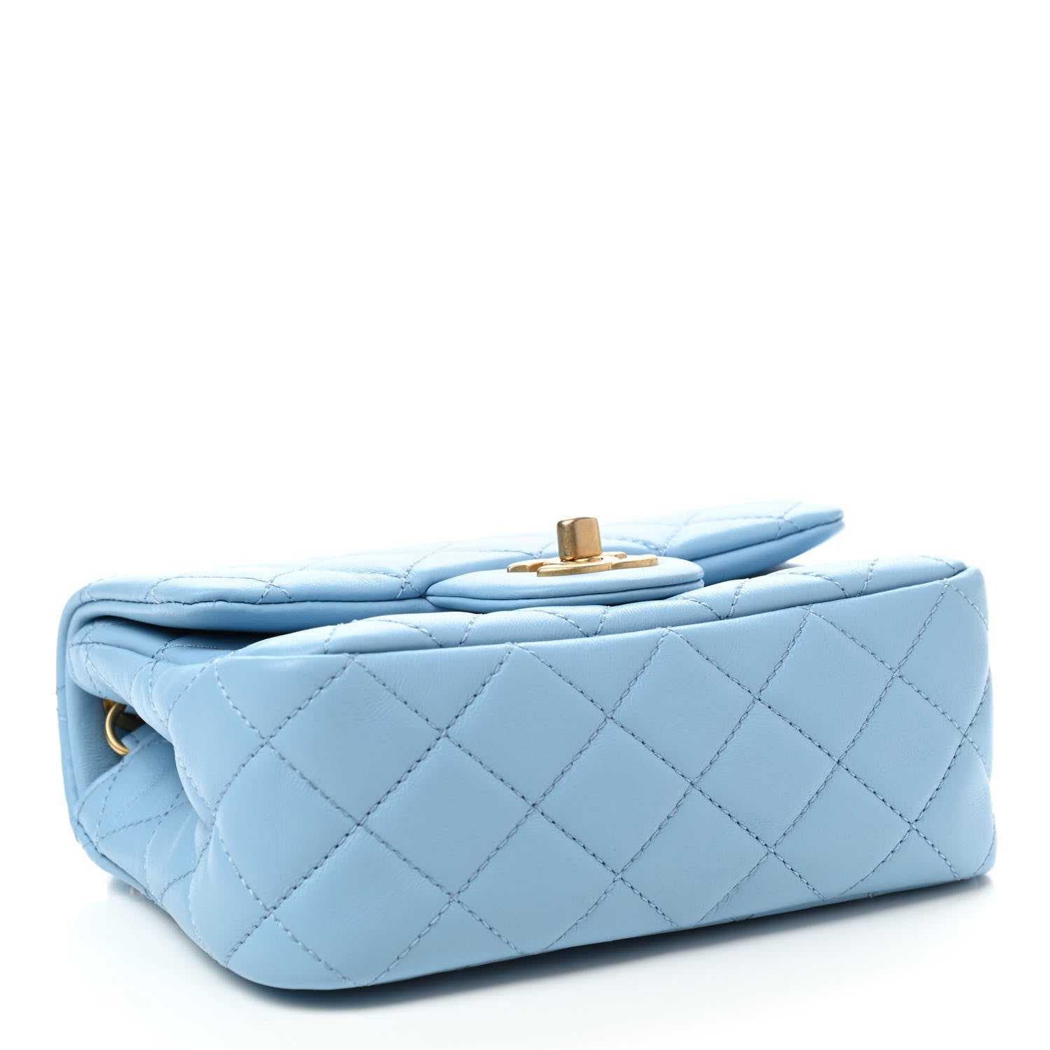 Chanel Lambskin Quilted Mini Pearl Crush Flap Light Blue 4 of 10
