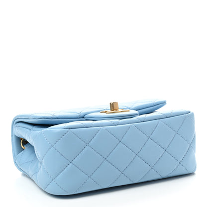 Chanel Lambskin Quilted Mini Pearl Crush Flap Light Blue 4 of 10