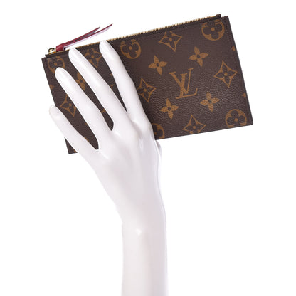 Louis Vuitton Monogram Felicie Chain Wallet Zippered Insert Fuchsia 2 of 6