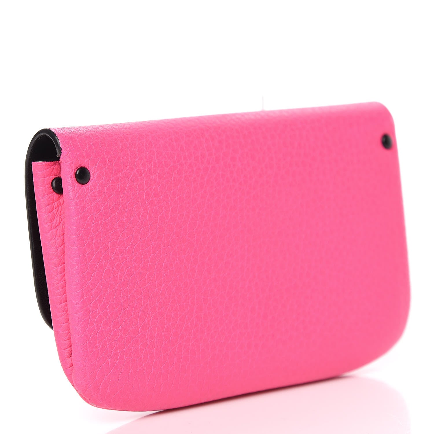 Celine Calfskin Flap Card Holder Fluo Pink 3 of 13