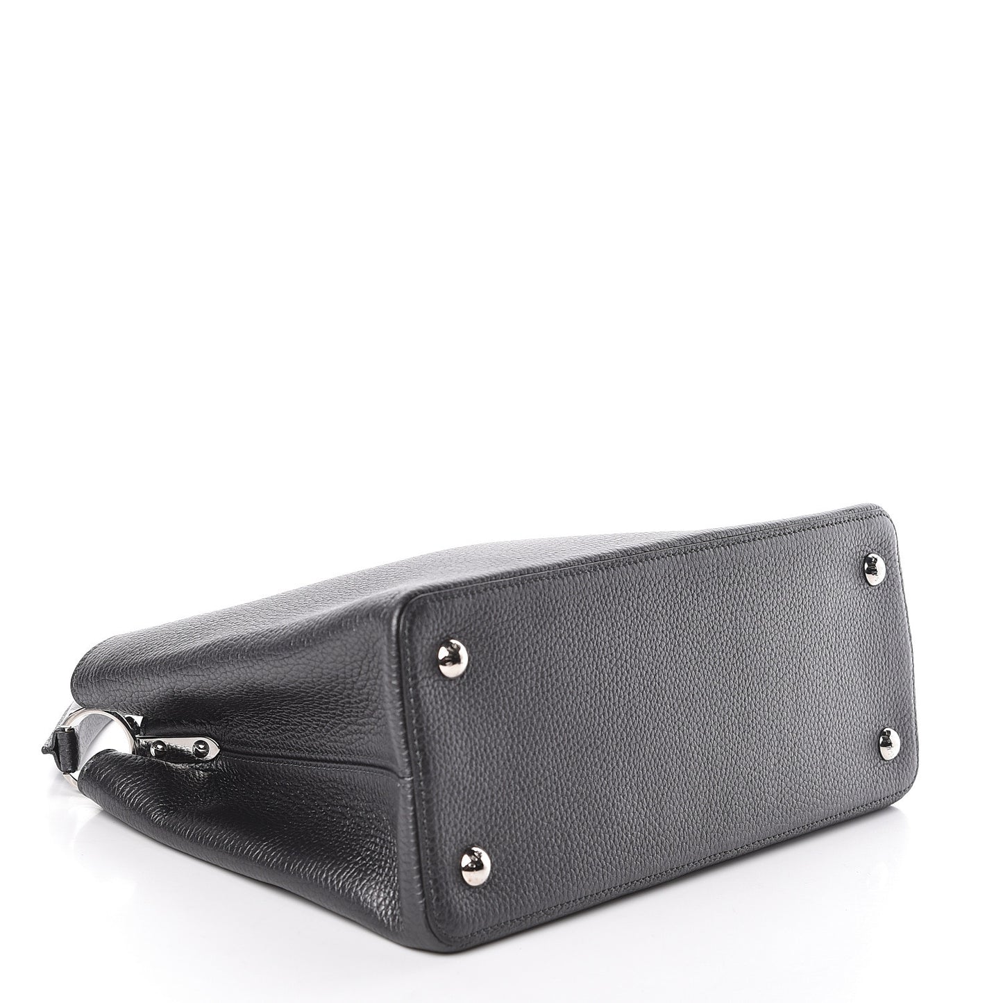 Metallic Taurillon Capucines MM Anthracite