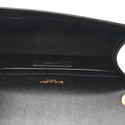 Saint Laurent Grain De Poudre Small Monogram Kate Satchel Black 5 of 9