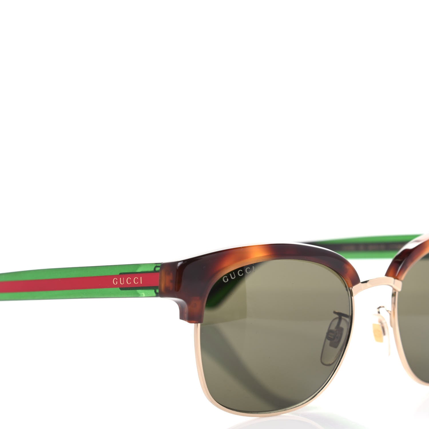 Gucci Acetate Square Frame Web Sunglasses GG0056S Tortoise 7 of 7