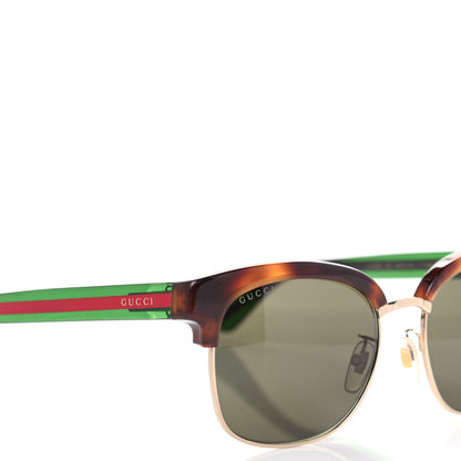 Gucci Acetate Square Frame Web Sunglasses GG0056S Tortoise 7 of 7