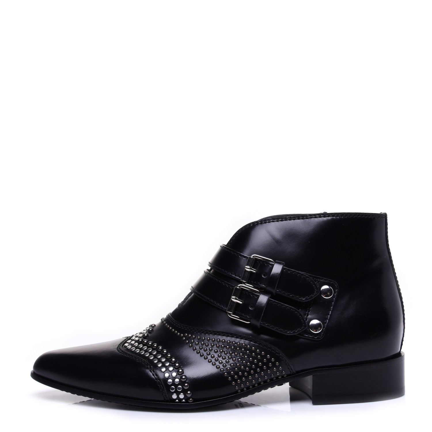 Givenchy Calfskin Studded Punk Ankle Boots 36 Black 1 of 13