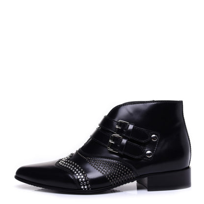 Givenchy Calfskin Studded Punk Ankle Boots 36 Black 1 of 13