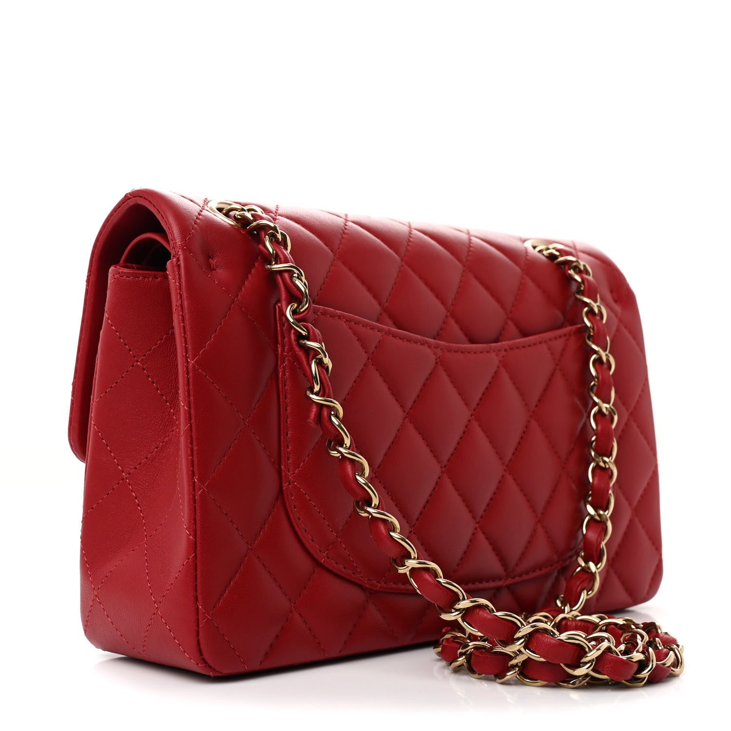 Chanel Lambskin Quilted Small Double Flap Red 3 of 11