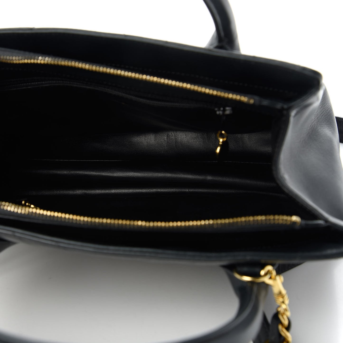 Lambskin Chevron Quilted Top Handle Bag Black