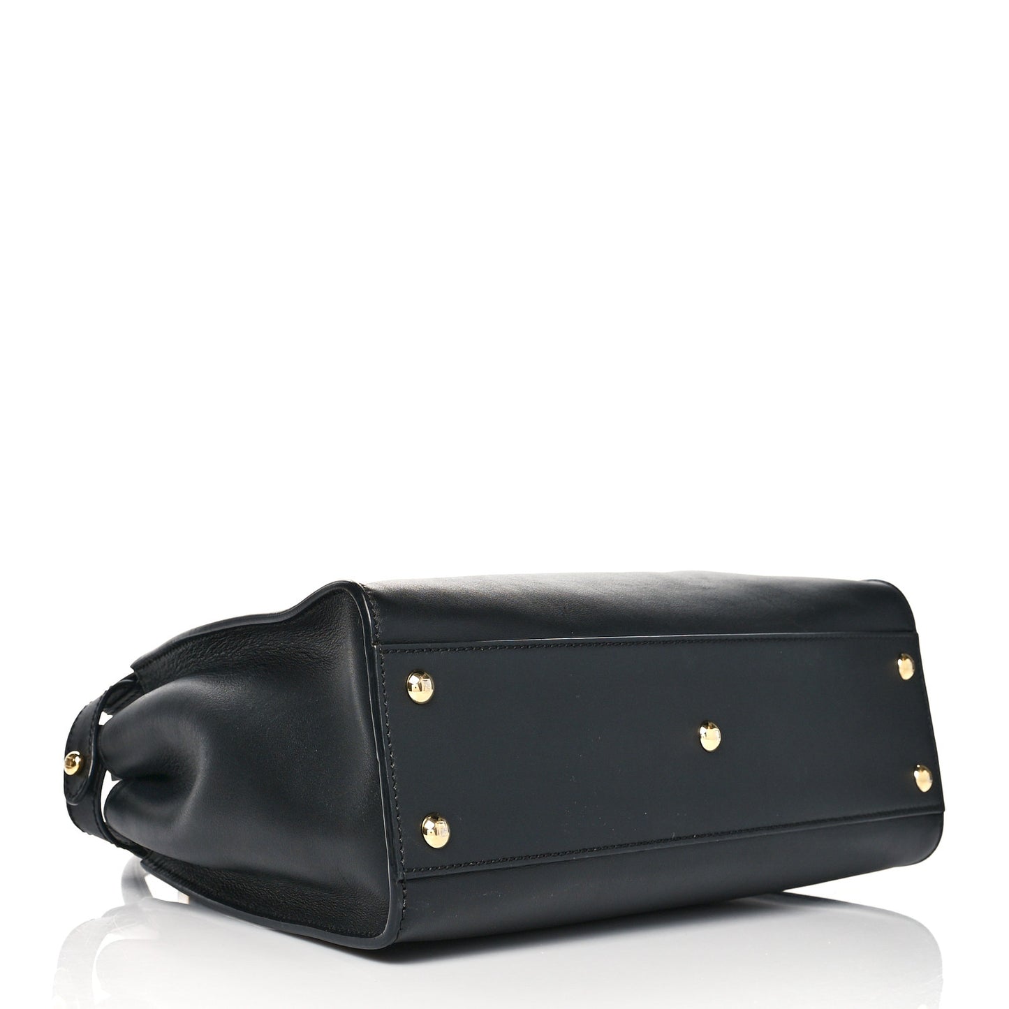 Vitello Seta Shiny Nappa Medium Peekaboo Iconic Satchel Black