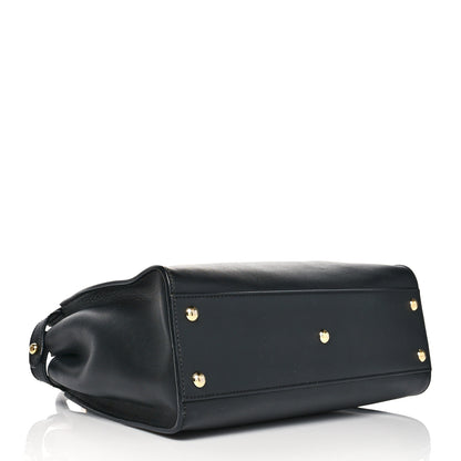 Fendi Vitello Seta Shiny Nappa Medium Peekaboo Iconic Satchel Black 4 of 10